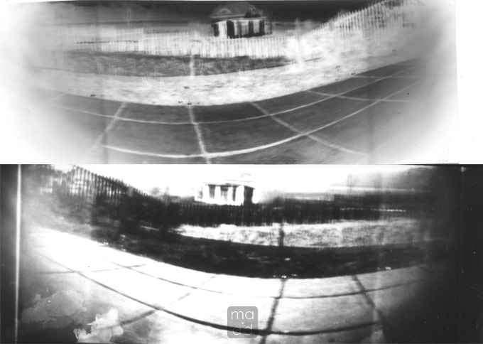 Front yard / Negative and final photo, Camera Obscura 