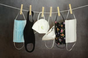 Various types of face masks